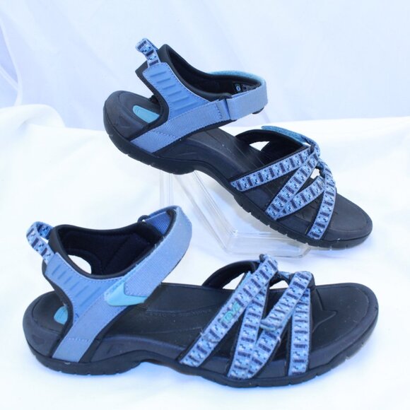 Teva SZ 9 Blue Mirage TIRRA Adjustable Strap Outdoor Hiking Water Sports Sandals - Picture 3 of 12